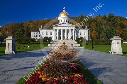 Vermont State House located in Montpelier, Vermont, USA.