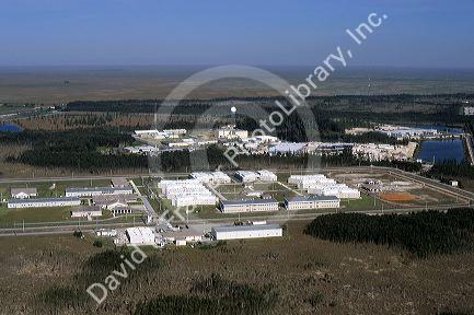 An aerial view of Krome Detention Camp outside of Miami, Florida.