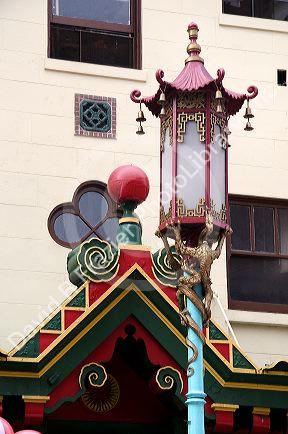 Street lamp in Chinatown, San Francisco, California.