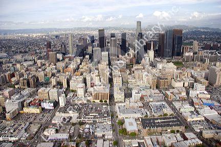 Aerial view of downtown Los Angeles, California.