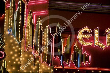 Neon lights in Reno, Nevada.