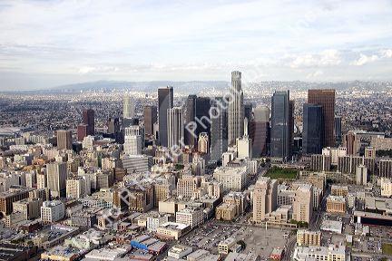 Aerial view of downtown Los Angeles, California.
