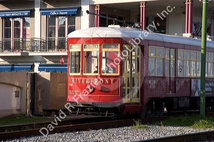 Trolley car in New Orleans, Louisisana.