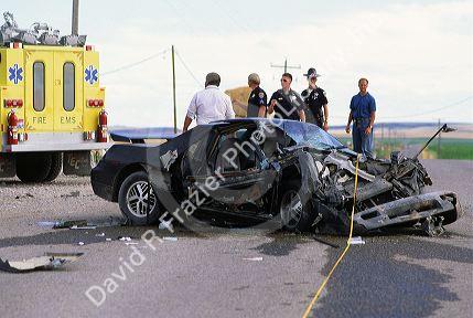Auto accident with law enforcement on scene.