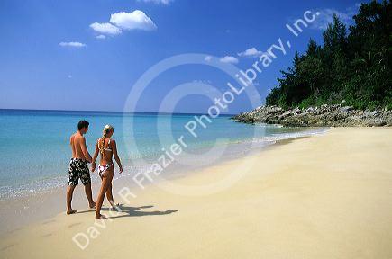 Couple at Nai Yang Beach on Phuket Island, Thailand. (MR)