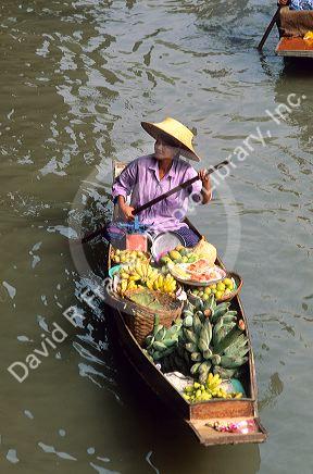 Floating market near Bangkok, Thailand.