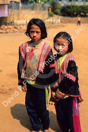Hmong Hill Tribe girls in Thailand.