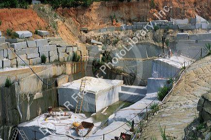 Granite rock quarry near Elberton, Georgia.