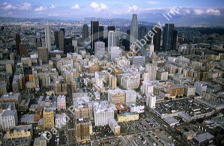 Aerial view of downtown Los Angeles, California.