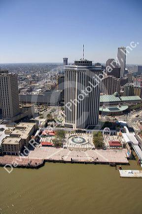 Riverwalk at the foot of Canal Street in New Orleans, Louisiana.