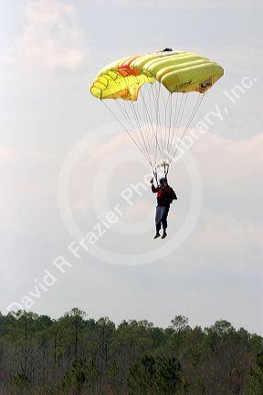 Parasail skydiver landing.