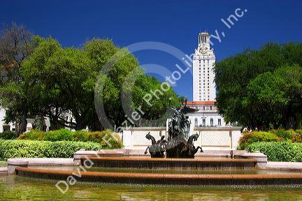 A fountain on the campus of University of Texas in Austin.