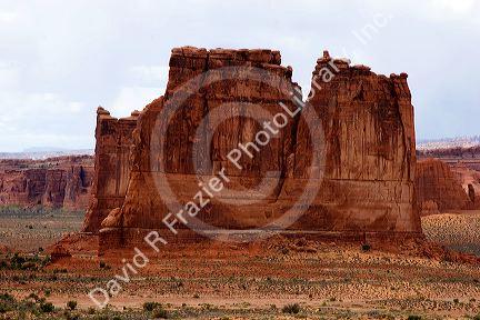Rock formations at Arches National Park near Moab, Utah.