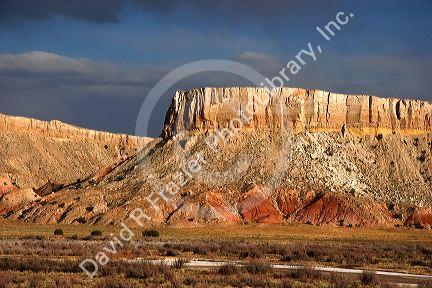 Butte along US highway 550 near Bernalillo, New Mexico.