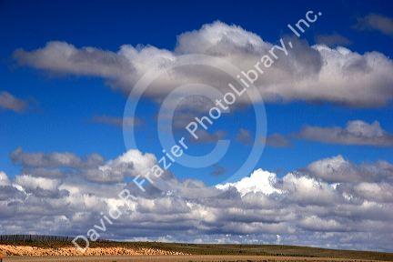 Clouds over the desert in New Mexico.