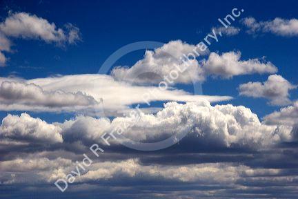 Clouds over the desert in New Mexico.