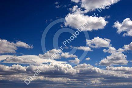 Clouds over the desert in New Mexico.