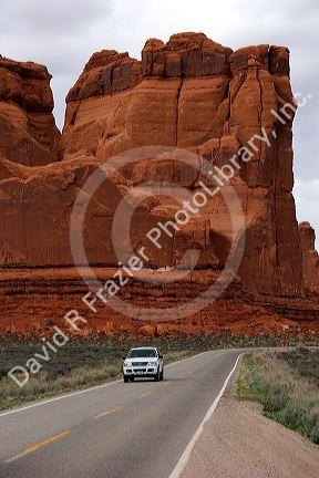 Rock formations at Arches National Park near Moab, Utah.
