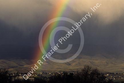 Rainbow over Boise, Idaho.