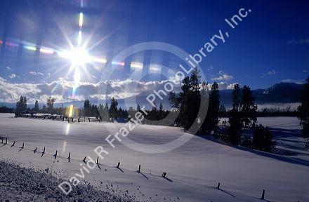 Winter scene near Cascade, Idaho.