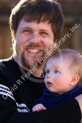 Father and son portrait.