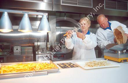 French fry quality control.