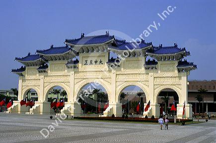 The gateway to the Chiang Kai-Shek Memorial in Taipei, Taiwan.