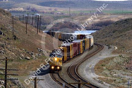 Train along the Snake River in Idaho.