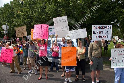 Anti-war protest in Salt Lake City, Utah. 8/22/2005