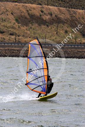 Windsurfing the Columbia River near Biggs, Oregon.
