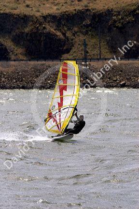 Windsurfing the Columbia River near Biggs, Oregon.