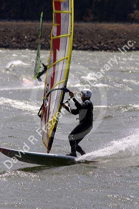 Windsurfing the Columbia River near Biggs, Oregon.