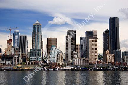 Wide angle view of Seattle, Washington.