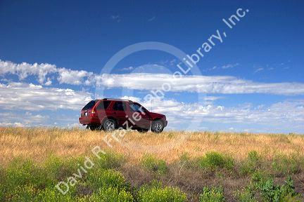 SUV traveling on the highway.