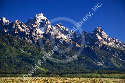 The Grand Teton Mountains in Wyoming.