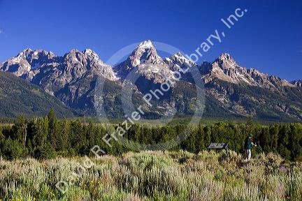 The Grand Teton Mountains in Wyoming.