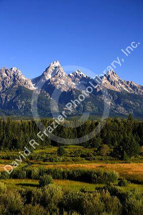 The Grand Teton Mountains in Wyoming.