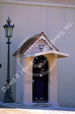 Gaurd at palace in Monaco.