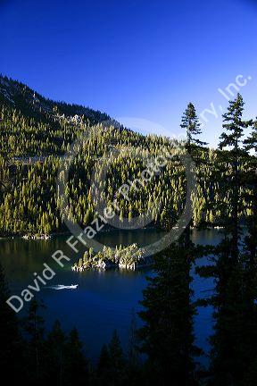 Emerald Bay on Lake Tahoe, California.