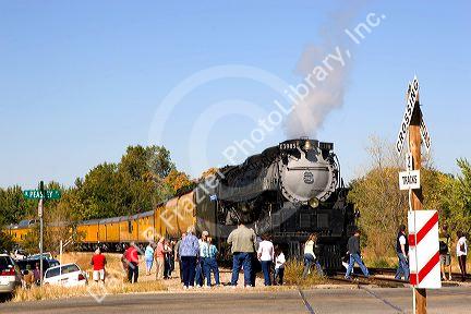 Historic Challenger locomotive steam engine during September 2005 visit to Boise, Idaho.