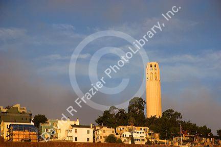 Coit Tower on Telegraph Hill in San Francisco, California.