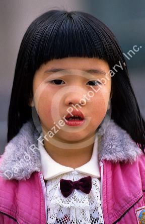 A Chinese girl in Hong Kong.