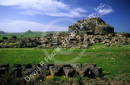 Nuraghe at Barumini, Sardinia, Italy.
