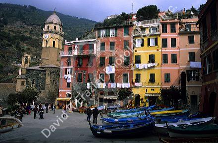A fishing village in Vernazza, Italy.