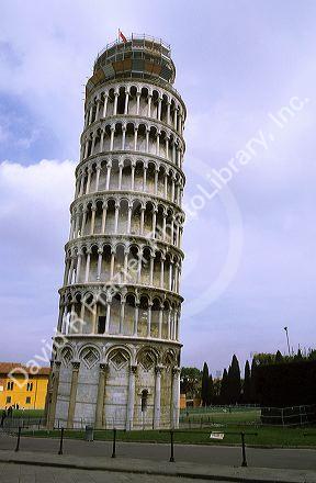 The Leaning Tower of Pisa in Pisa, Italy.