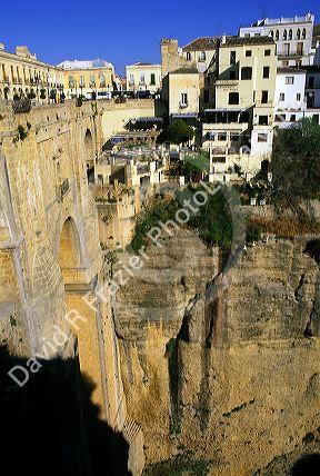 A view of the gorge at Ronda, Spain.