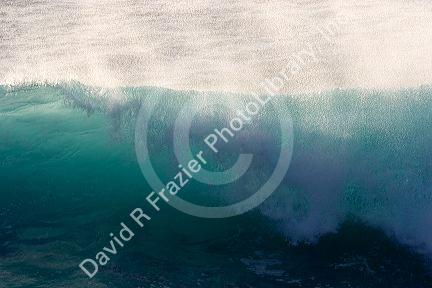 Waves in the pacific ocean off the island of Maui, Hawaii.
