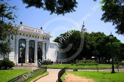 The entrance to the Recoleta Cemetery in Buenos Aires, Argentina.