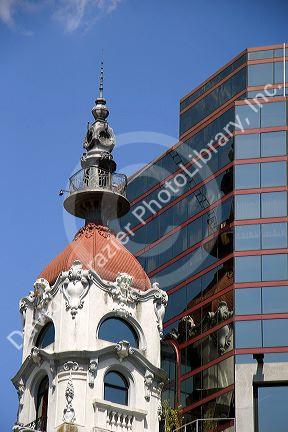 Old and new architecture in Buenos Aires, Argentina.