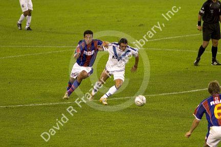 Soccer game at the West Stadium in Buenos Aires, Argentina.